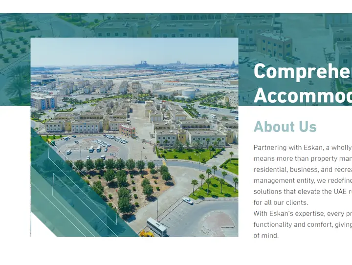 Eskan website, About Us section