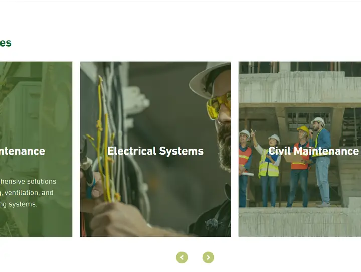 Khadamat website, maintenance services